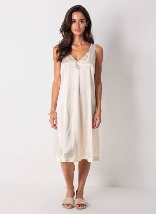 Nuisette/combinette effet matière satinée beige LINGERIE ELIZABETH femme