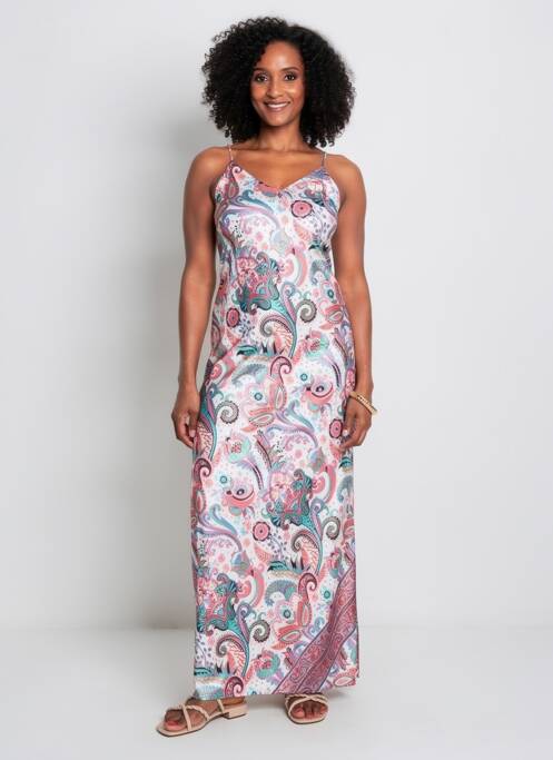 Robe de plage coupe cintrée blanc PINK PLANET femme