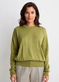 Pull stretch manches longues vert MUJI femme