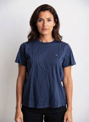 T-shirt coupe droite manches courtes bleu WRANGLER femme