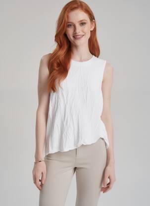 Débardeur coupe droite sans manche beige PRINCESSE TAM-TAM femme