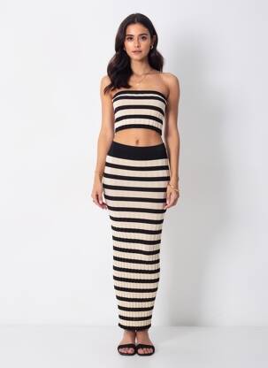 Ensemble jupe coupe cintrée beige POSSÉ femme