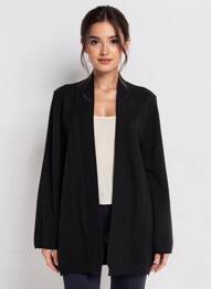 Gilet manches longues stretch noir CARTA LIBERA femme