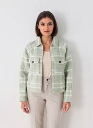 Manteau court poches sans capuche vert MAT DE MISAINE femme