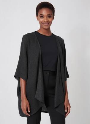 Gilet manches courtes manches mi-longues noir ANDAM femme