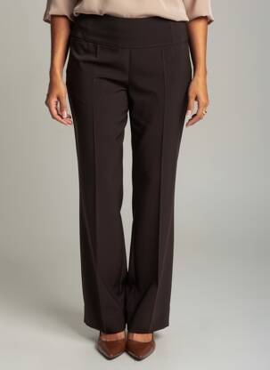 Pantalon droit stretch taille normale noir ENTRACTE femme