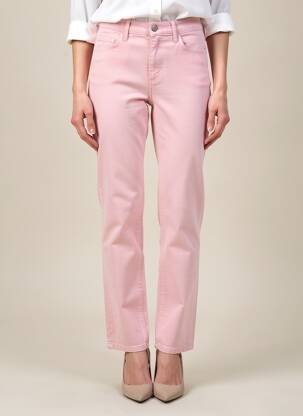 Pantalon droit stretch taille normale rose KANOPE femme