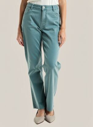 Pantalon droit stretch taille normale bleu KANOPE femme