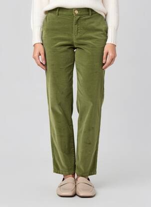 Pantalon droit stretch taille normale vert KANOPE femme