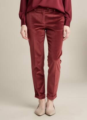 Pantalon slim stretch taille normale rouge MÊME BY GIAB'S femme