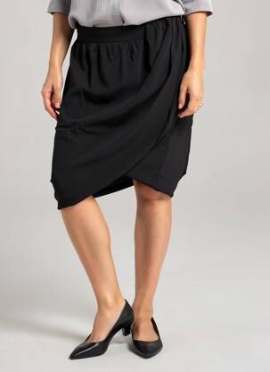 Jupe mi-longue coupe droite noir MOLLY BRACKEN femme