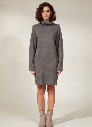 Robe pull coupe cintrée manches longues gris MOLLY BRACKEN femme