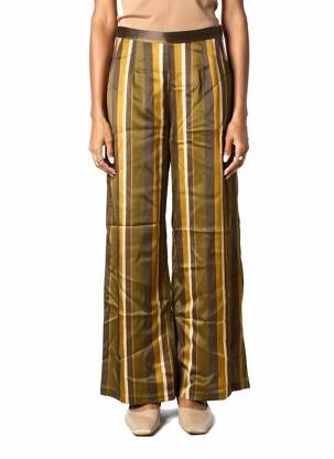 Pantalon large fermeture zip latéral taille normale vert SURKANA femme