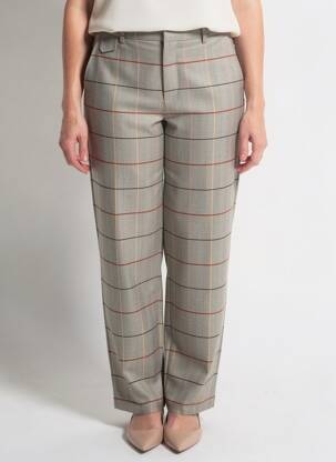 Pantalon droit stretch taille normale gris SURKANA femme