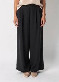 Pantalon large fermeture zip latéral taille normale noir IMPERIAL femme