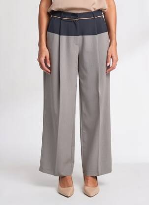 Pantalon large taille normale taille normale gris IMPERIAL femme
