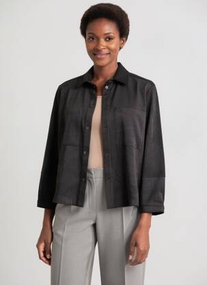 Veste casual tissage suedine marron STREET ONE femme