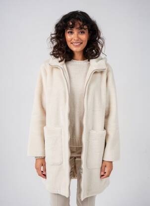 Manteau long a capuche a capuche beige STREET ONE femme
