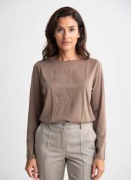 T-shirt manches longues manches longues marron STREET ONE femme