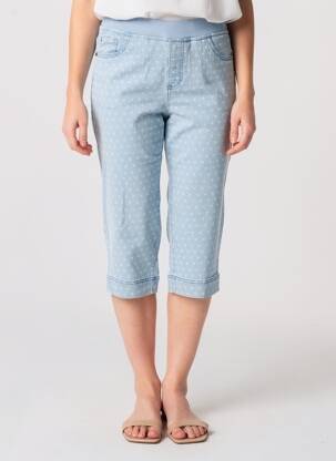Corsaire tissage denim taille normale bleu SHEEGO femme