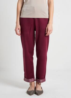 Pantalon slim taille élastique taille normale rouge SHEEGO femme