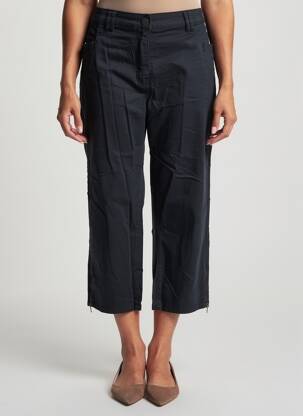 Pantalon 7/8 tissage popeline taille normale noir SHEEGO femme
