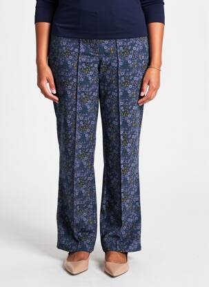 Pantalon flare stretch taille normale bleu SHEEGO femme