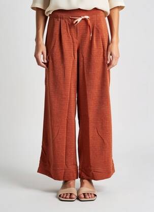 Pantalon large poches taille normale marron SHEEGO femme