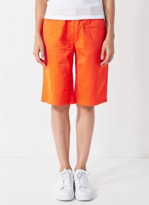 Bermuda taille élastique taille normale orange SHEEGO femme