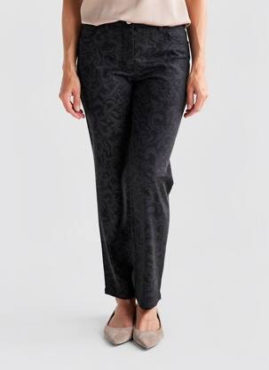 Pantalon slim tissage popeline taille normale noir SHEEGO femme