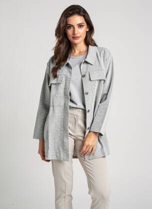 Veste casual coupe droite blanc SHEEGO femme