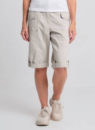Bermuda coupe droite taille normale beige SHEEGO femme