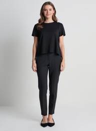 Top manches courtes manches courtes noir LILI SIDONIO femme