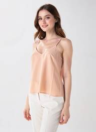Top manches bretelles ajustables fines bretelles rose TWINSET femme