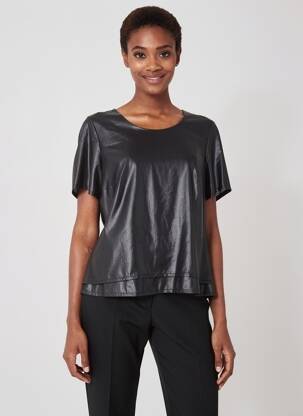 Top stretch manches courtes noir FRANCE RIVOIRE femme