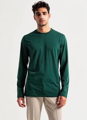 T-shirt stretch manches longues vert CELIO homme
