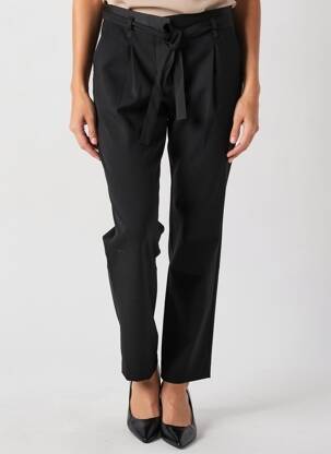 Pantalon chino taille normale taille normale noir MY SUNDAY MORNING femme