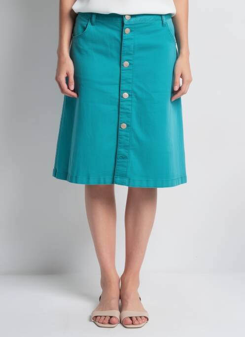 Jupe mi-longue taille normale bleu CREAM femme