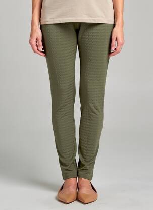 Legging stretch taille normale vert ZHENZI femme