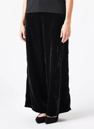 Pantalon large fermeture zip latéral taille normale noir G!OZE femme