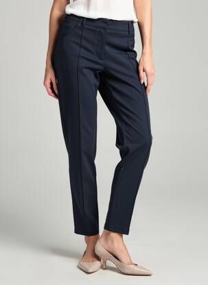 Pantalon slim taille élastique taille normale bleu ZHENZI femme