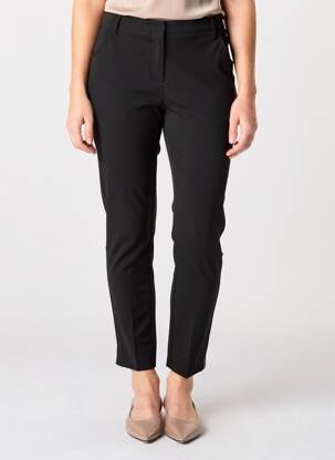 Pantalon slim tissage popeline taille normale noir ZHENZI femme