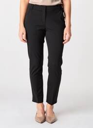 Pantalon slim tissage popeline taille normale noir ZHENZI femme