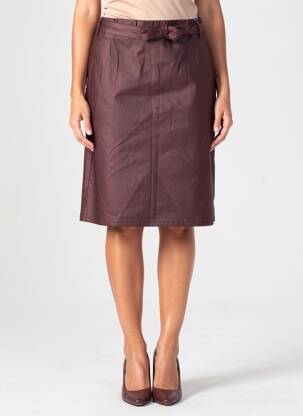 Jupe mi-longue stretch violet ZE.ZE NORDIC femme
