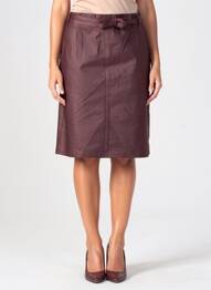Jupe mi-longue stretch violet ZE.ZE NORDIC femme