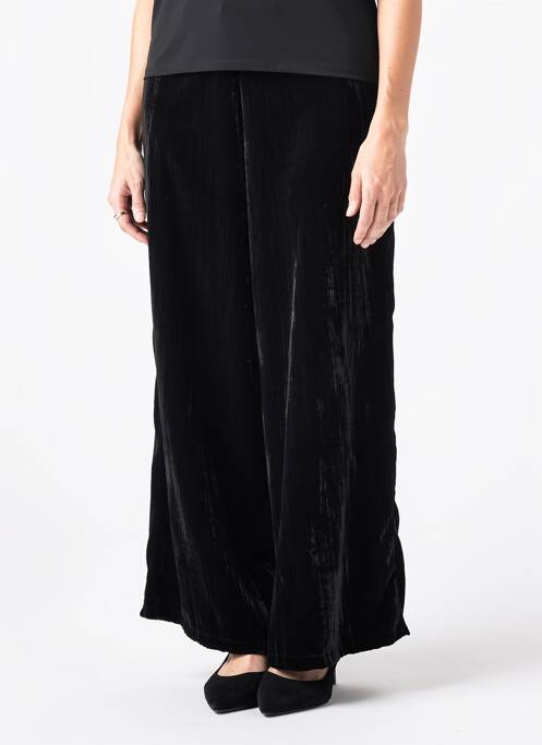 Pantalon large fermeture zip latéral taille normale noir G!OZE femme