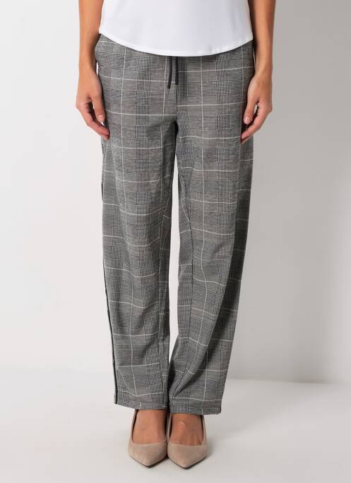 Pantalon slim taille élastique taille normale gris ZHENZI femme