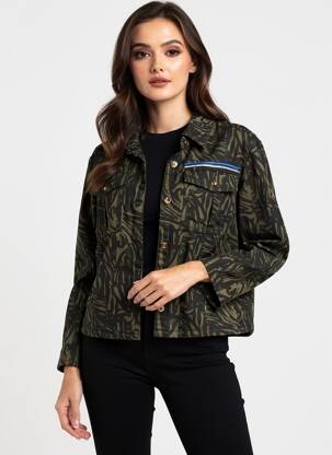 Veste casual coupe droite vert ZHENZI femme