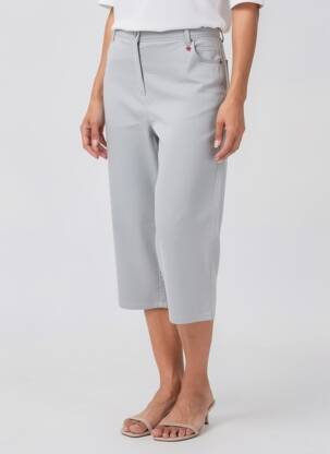 Pantacourt coupe droite gris TONI femme