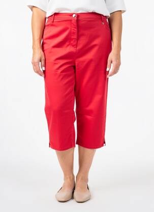 Pantacourt coupe droite rouge TONI femme